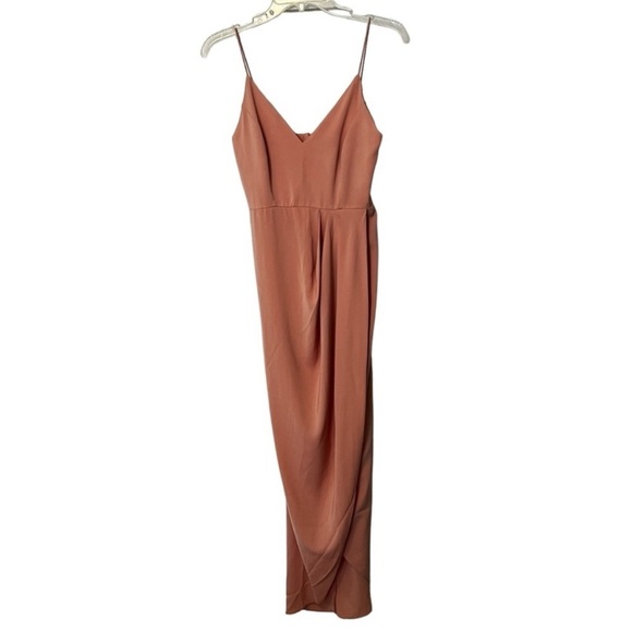 Shona Joy Core Cocktail Draped Dress in Pink Women's Size 2 Bridesmaid Event - Picture 7 of 16